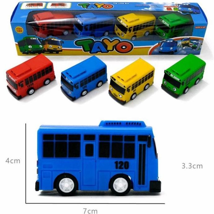 Diskon Mainan Tayo Set Pullback 4 Pcs Mobil Tayo Mini Karakter Viral Anak
