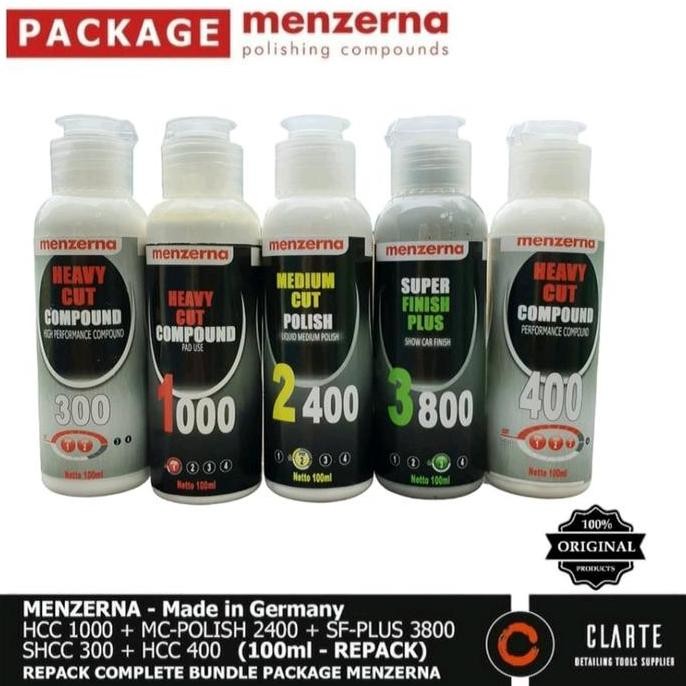 

BEBAS ONGKIR - Menzerna Paket Complete Set 5 Botol - REPACK 100 ml