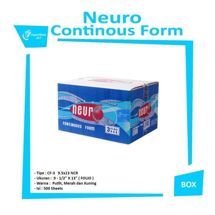 

NEURO - Continous Form 3 Ply 9 1/2 x 13 ( Folio ) NCR - Box