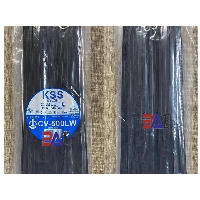 

Cable Ties / Kabel Ties KSS UV RESISTANCE CV-500W (500 x 4.8mm / 8mm) Hitam