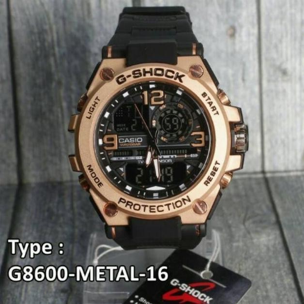 Jz_12 Ga Watch Gshock G-Shock Gst8600 Gst 8600 Olahraga Digital Jam Tangan Pria + Casing + Tahan Air