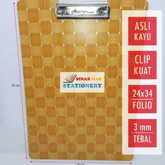 

Clip Board /Clipboard Kayu/Papan Ujian/ Papan Jalan/Papan Dada 1 Lusin