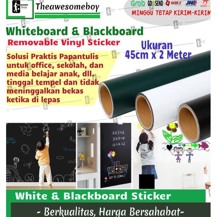 

Vinyl Removable Wall Stickers White Board Papan Tulis Sticker Dinding