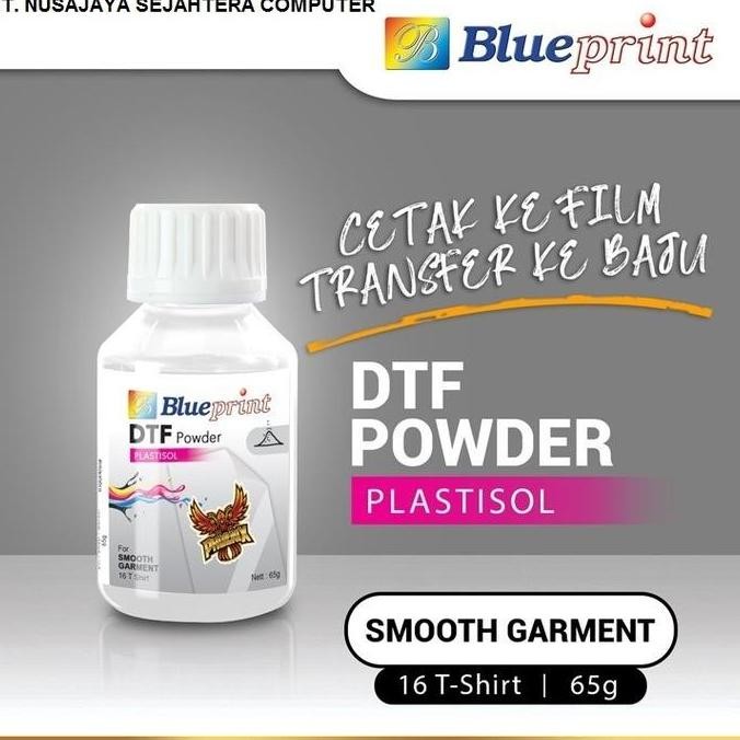 

Bubuk Sablon Dtf Printing / Dtf Powder Blueprint 65 Gram