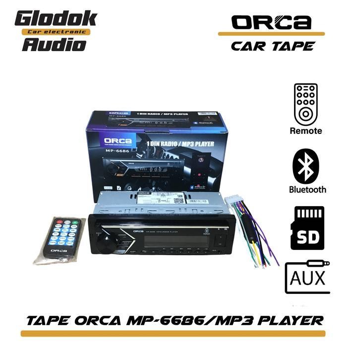 Tape mobil  Mp3 ORCA  MP 6686  Single Din Terbaik Berkualitas