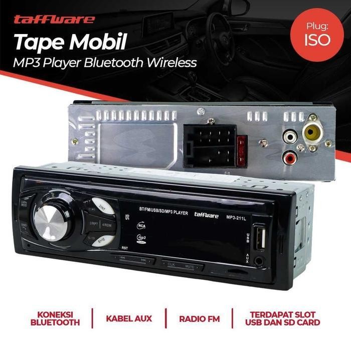 COD Alat Pemutar Musik Tape Tip MP3 Audio Player Mobil Bluetooth LCD Dengan Remote Full Bas Set Leng