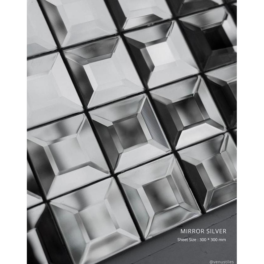 Mosaic Dinding Interior | Mozaik Venus Mirror Silver