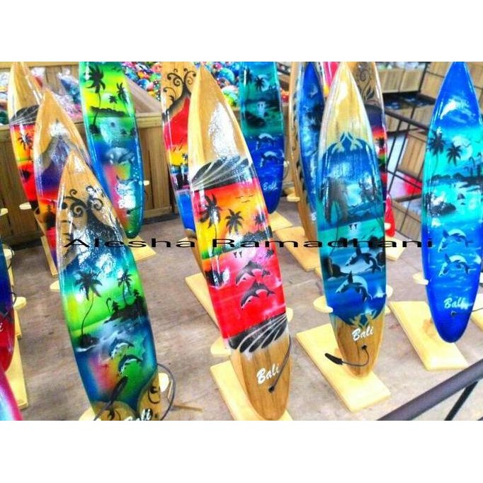 Miniatur Papan Surfing Bali,Pajangan Papan Surfing Uk:T40Cm