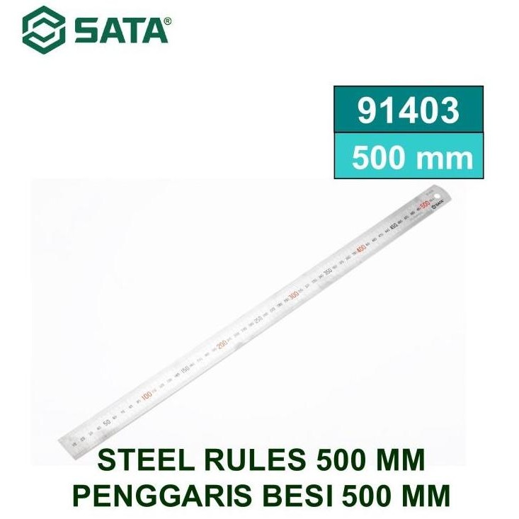 

Penggaris Besi 500 Mm Steel Rules 50 Cm Sata Tools