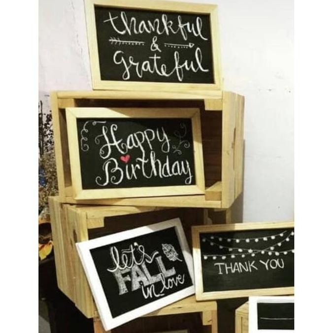 

Papan Tulis Kapur Menu Cafe Mini 20X30 Murah Prewed Blackboard Chalkboard