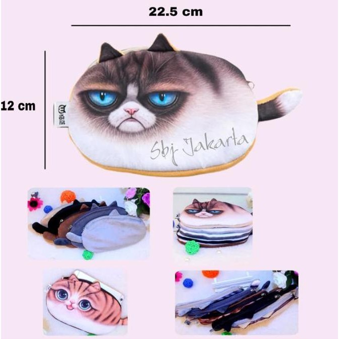 

Tempat Pensil Kucing Gemoy Kotak Pensil Dompet Hp Serbaguna Chubby Cat