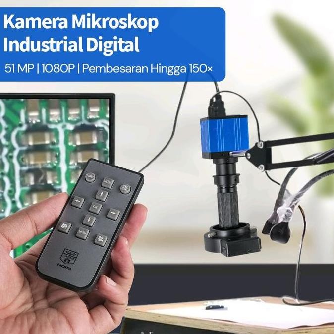 

Hayear Kamera Mikroskop Industrial Digital 51Mp 1080P 150X Led Usb
