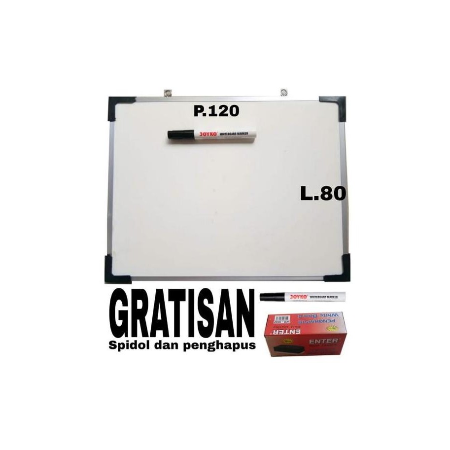 

Whiteboard Papan Tulis 120X80