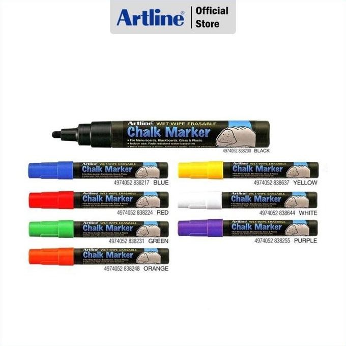 

Spidol Artline Chalk Marker Non Permanent Epw-4