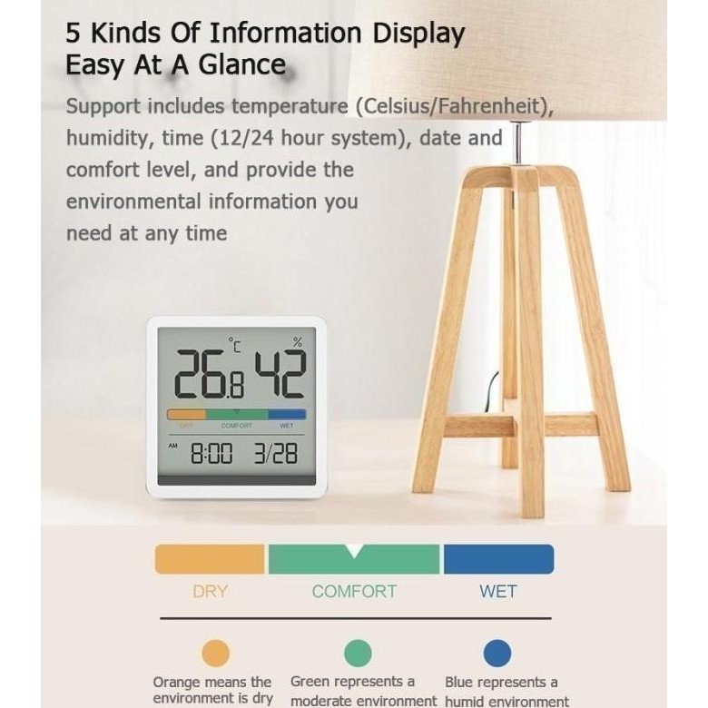 

MIIIW Jam Digital dengan Pengukur Suhu dan Kelembaban Udara - NK5232 JS