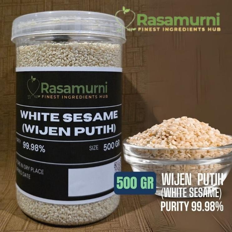 

Wijen Putih Hulled White Sesame In Jar Gr