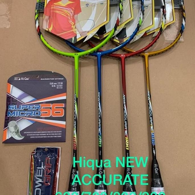 Sale Raket Badminton Hiqua Accurate Series 600 700 800 900 + Grip Original