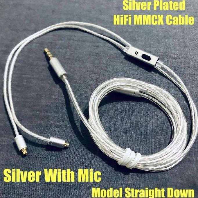 KABEL MMCX CUSTOM HIFI SOUND IMPROVED SILVER PLATED MMCX PIN CABLE REPLACEMENT ORIGINAL DAN TERPERCA