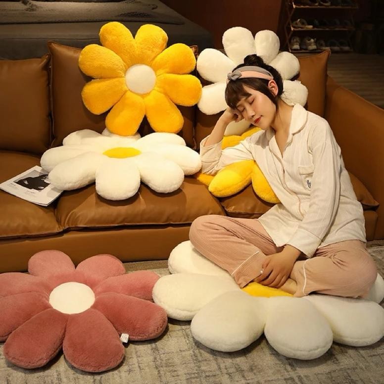 PROMOO Bantal bunga bulu besar 50cm / Bantal bunga sofa bulu besar / Bantal duduk bunga bulu besar 5