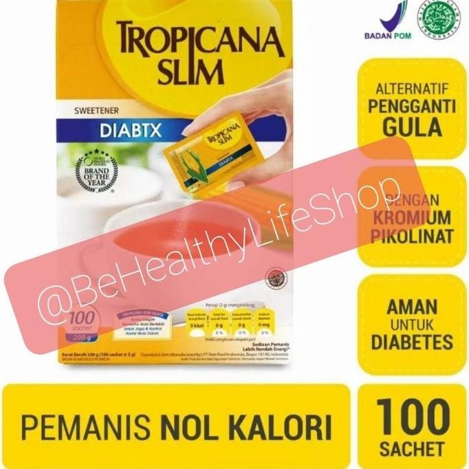 

Baru Tropicana Slim Diabtx 100 Sachet - Pemanis Rendah Kalori untuk Diabetes