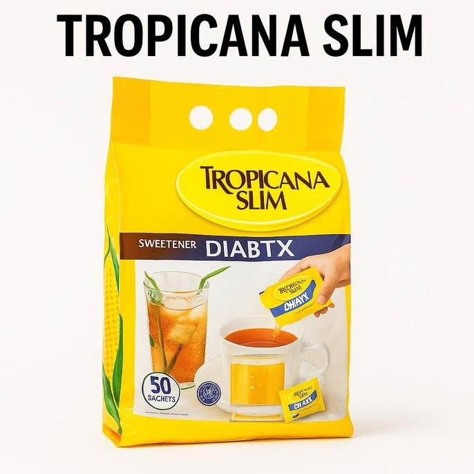 

Baru Tropicana Slim Sweetener DIABTX 150 Sachet - Pemanis Rendah Kalori