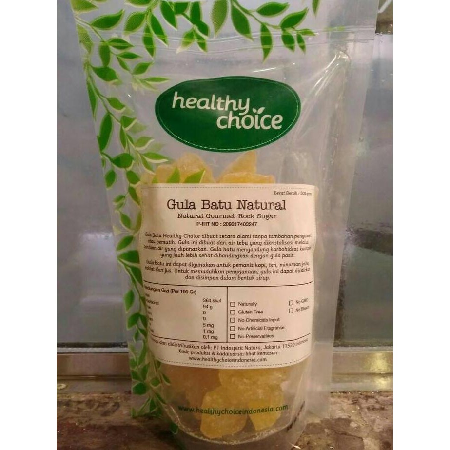

Baru Healthy Choice Gula Batu Natural 500gr - Gula Kristal Batu Alami Premium