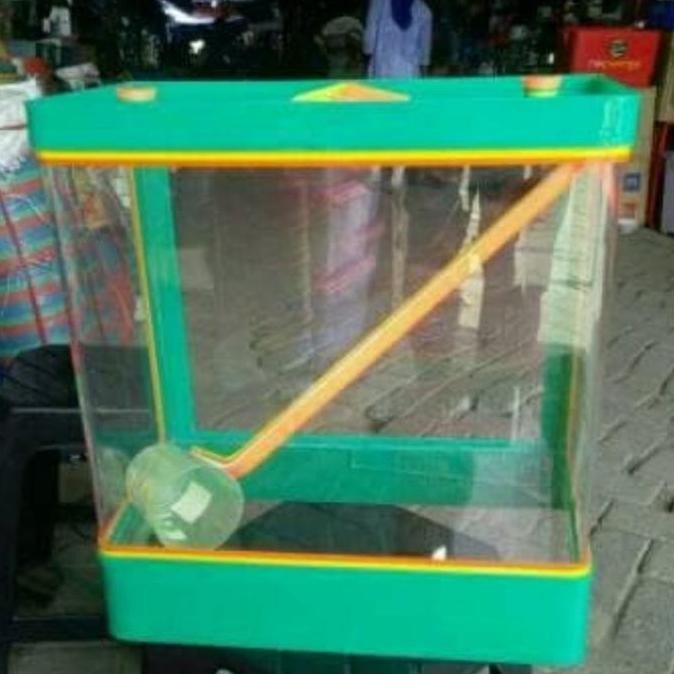 ( Khusus Gojek ) Tempat Es Kelapa Acrylic Es Buah + Gayung / Aquarium Akrilik Kecil Ls