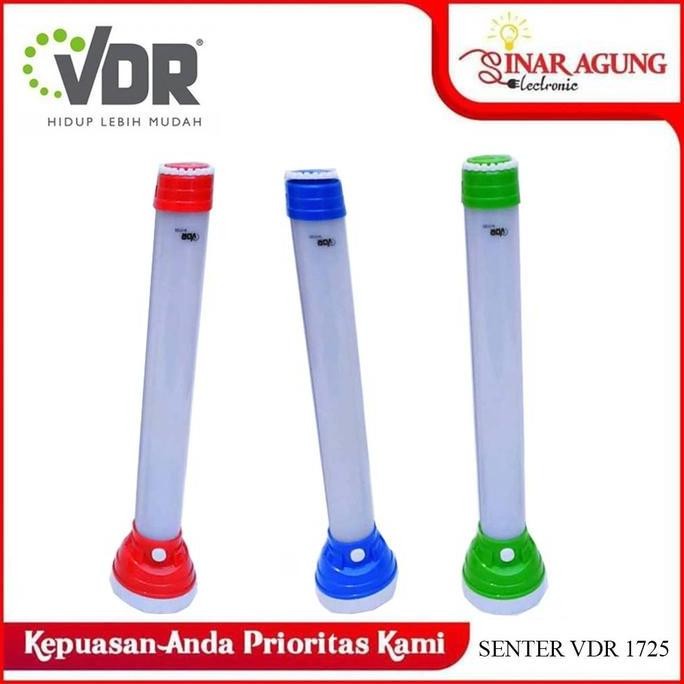 Lampu Emergency 2In1 Vdr1725 Vdr-1725 Bisa Jadi Senter 100% Ori