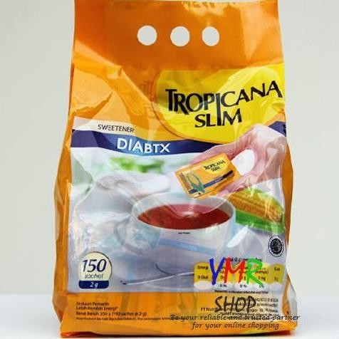 

Baru Tropicana Slim Diabtx Sweetener 150 Sachet - Pemanis Gula Bebas Kalori