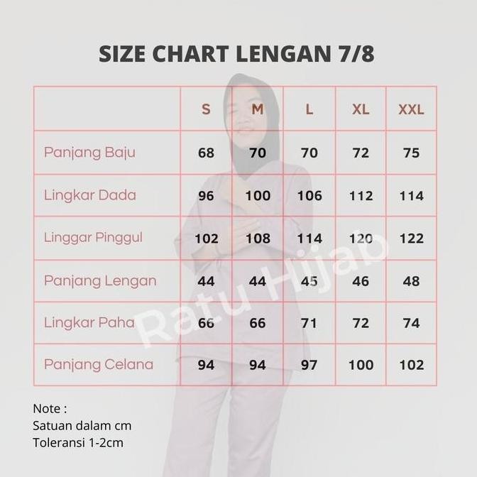 YSN [RatuHijabCilacap] Baju Jaga Oka Lengan 7/8 One set Jaga Perawat Nakes Full Set Celana Pakaian k