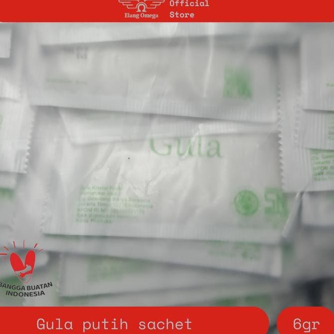 

Baru Gula Putih Sachet 6gr x 250pcs - Gula Pasir Mini untuk Kopi Teh Minuman