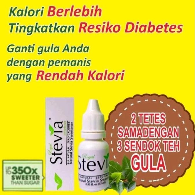 

Baru Royal Stevia Cair 15 ml - Pemanis Alami Bebas Gula