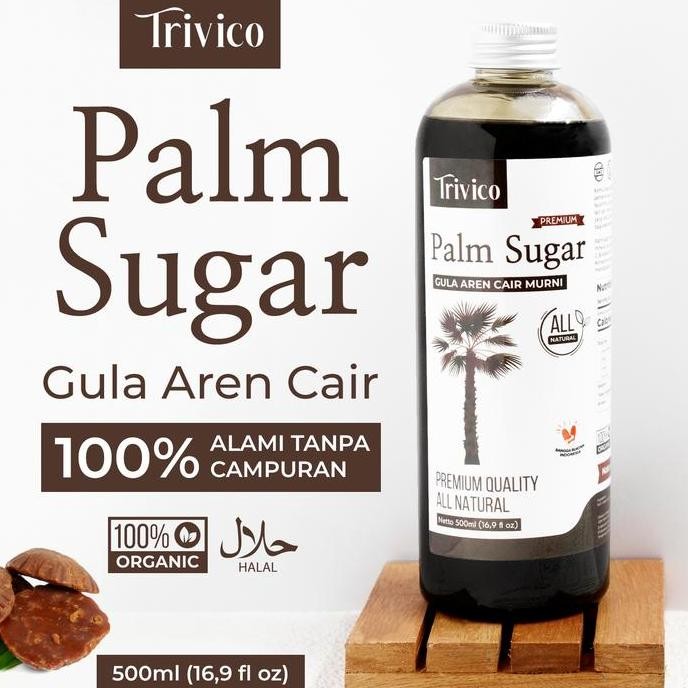 

Baru Trivico Gula Aren Cair 500ml - Gula Palem Organik Siap Seduh