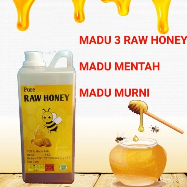 

(Terbaru) MADU 3,100% RAW HONEY/ MADU MENTAH 1KG (Terlaris)