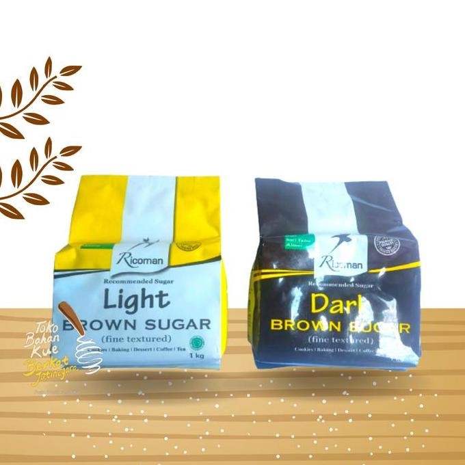 

Baru Ricoman Brown Sugar 1kg Dark & Light Gula Merah Premium