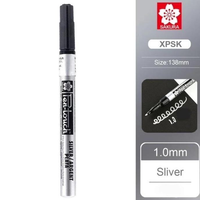 

Sakura Pen Touch Permanent Paint Marker Fine 1.0Mm # Silver