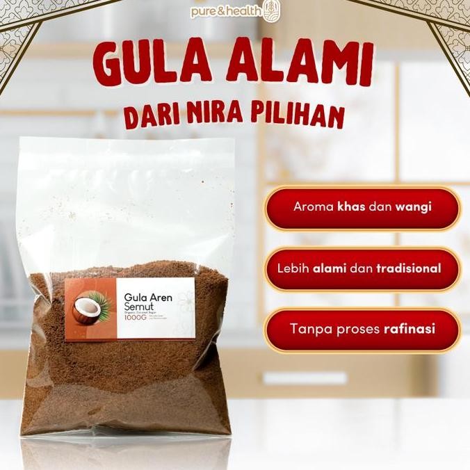 

Baru Gula Aren Bubuk 1kg Palm Sugar Organik Alami untuk Kopi