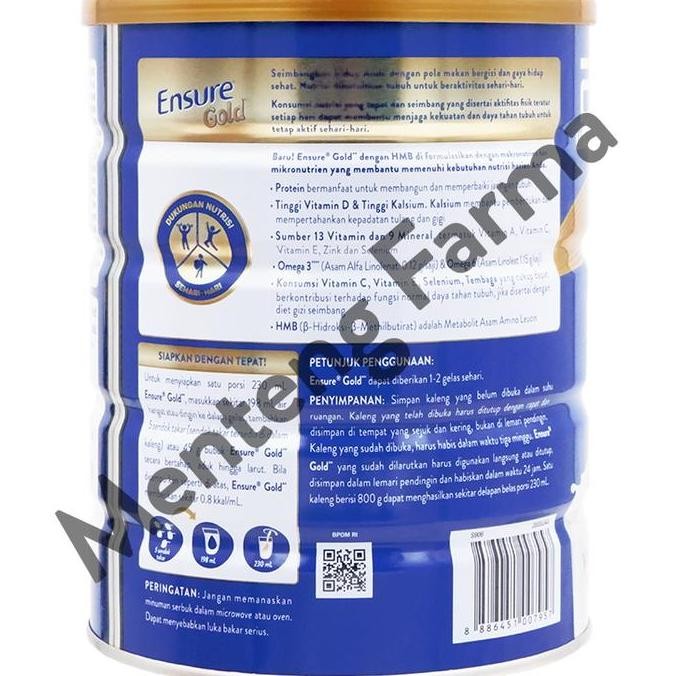 

Promo Ensure Gold Vanila 850 Gram - Penambah Nutrisi Dewasa Rendah Laktosa