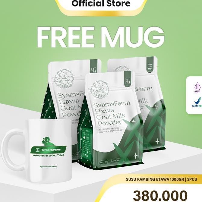 

Sale Bundling Package 3 Susu Kambing Etawa Bubuk 1Kg Rasa Original