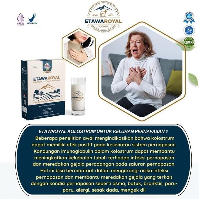 

Promo Etawaroyal Platinum Susu Bubuk Etawa Dengan Kolostrum Untuk Keluhan Pernafasan, Ashma, Sesak Nafas, Nyeri Sendi, Rematik & Pegal Linu Paket 1 Box - Rasa Vanila