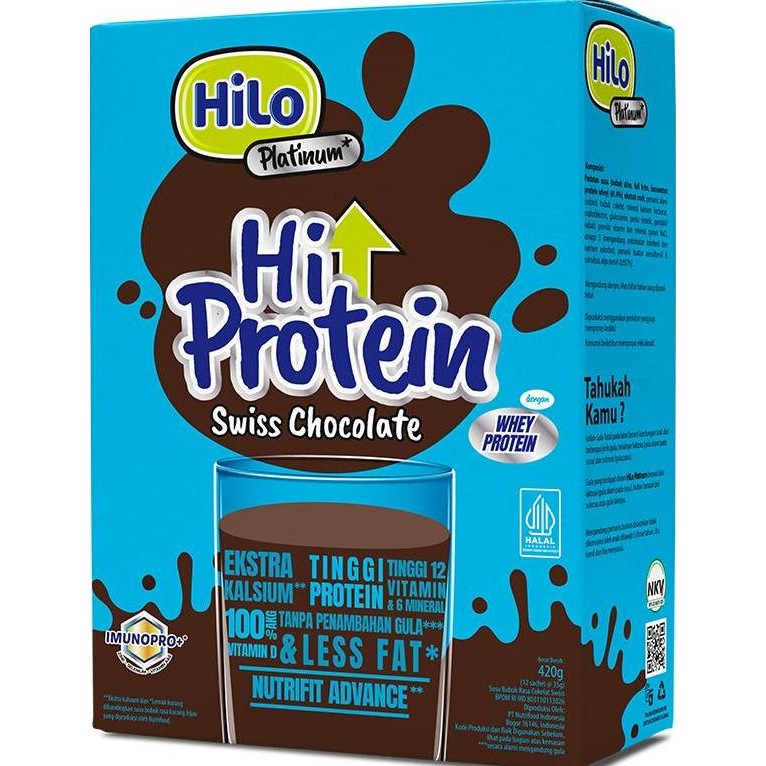 

Murah Hilo Platinum Swiss Chocolate 420 Gram 12 Sachet @35Gr
