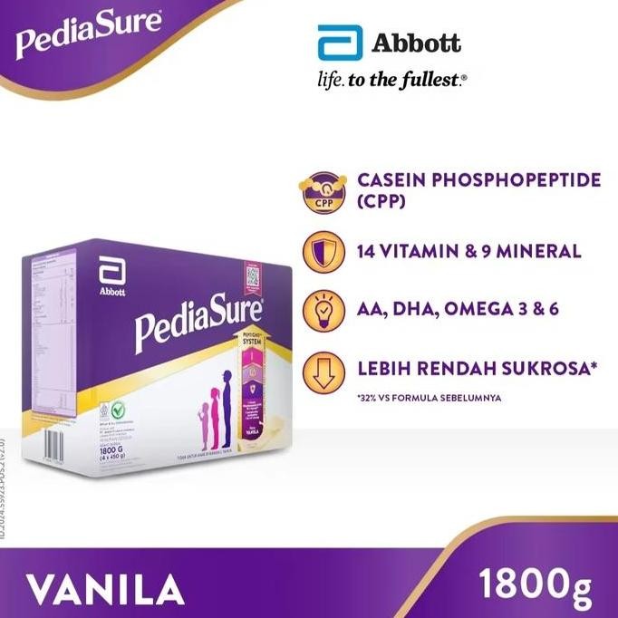 

Sale Pediasure Triplesure Vanila 1800Gram (1-10Th ) Milk Bubuk