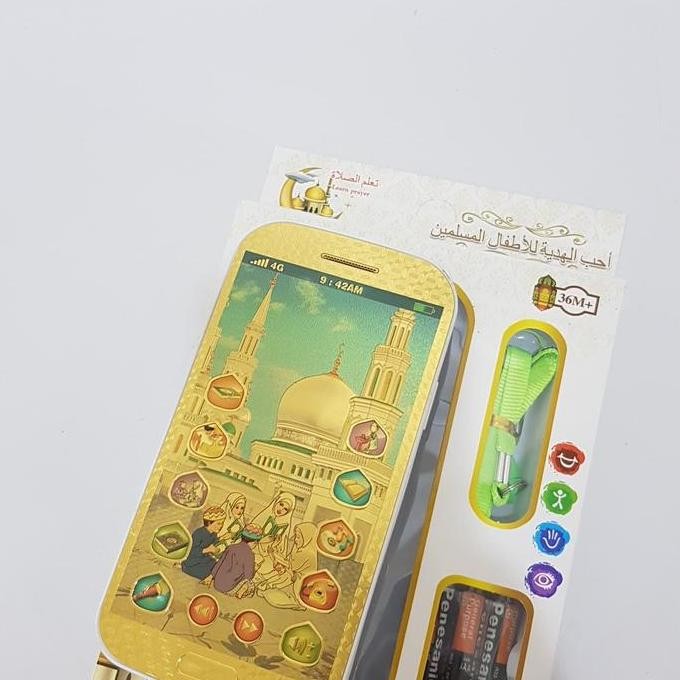 (Allthebest) Mainan hp anak muslim/ handphone edukasi islam
