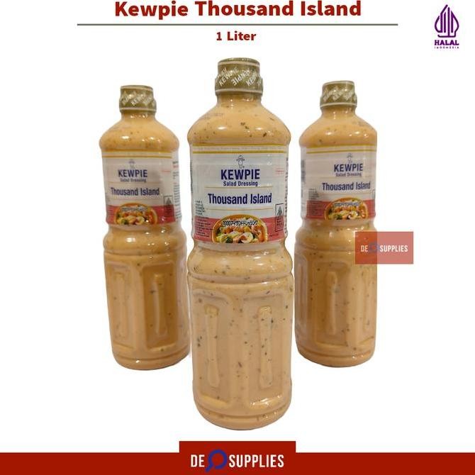 

Tersedia Kewpie Thousand Island Salad Dressing 1 Liter - Saus Mayonaise Caesar Salad Halal