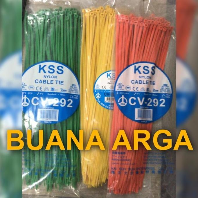 

Diskon! Kabel Ties KSS CV-292 29cm Warna Kabel Tie 3.6mm Nylon Original