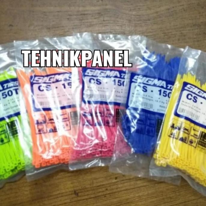 

Diskon! Kabel Ties SIGMA 15cm x 3.6mm Warna-Warni - Cable Tie Mini Warna Isi 100pcs