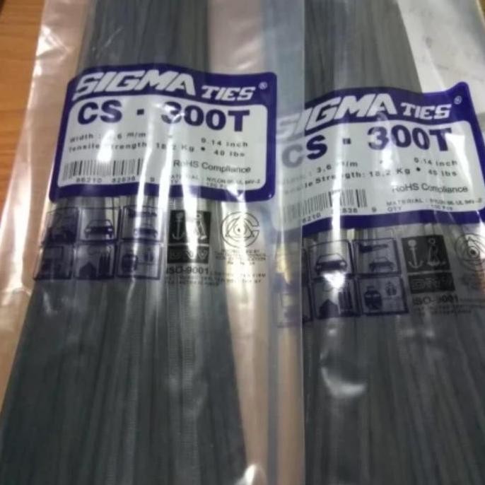 

Diskon! Cable Ties SIGMA 30cm x 3.6mm - Nylon Cable Tie Tahan Tarikan Warna Hitam
