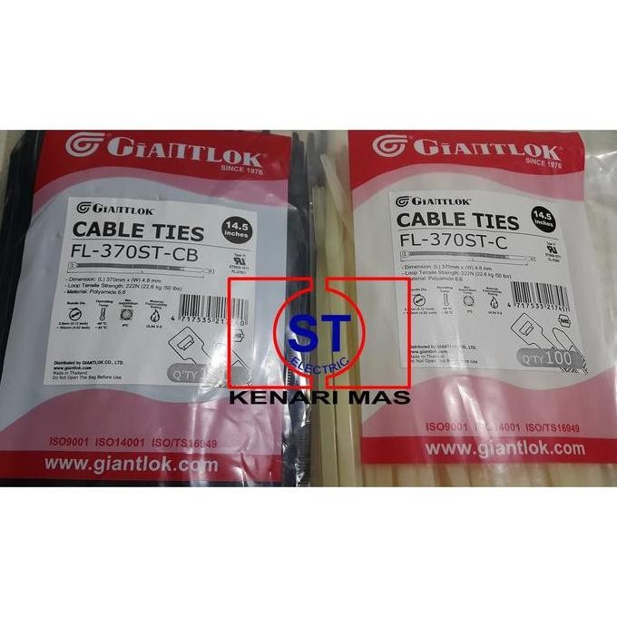 

Diskon! Kabel Ties SIGMA CS-250L Putih 25cm x 4.8mm Cable Tie Nylon Isi 100pcs