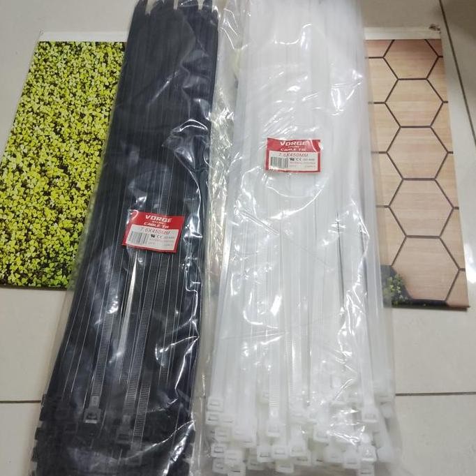 

Diskon! Cable Ties VORGE 7.6x450mm Nylon 45cm Warna Hitam Tahan Tarik