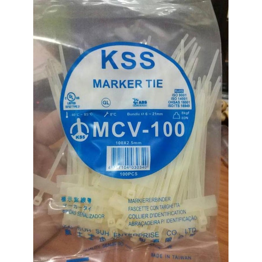 

Diskon! Label Ties Marker Tie Nylon 10cm Penanda Kabel Isi 100pcs